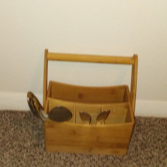 Wooden Kitchen Utensil Holder - Cooking Utensil Organizer & Storage - Picture 1 of 2